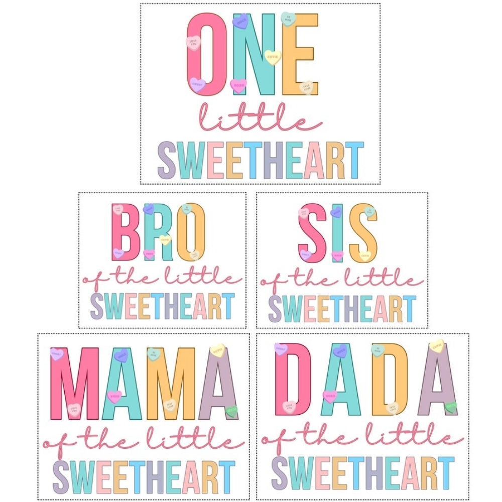 One Little Sweetheart Matching First Birthday Family T Shirt, Custom 1st Birthday Matching Shirts For Family ET0359