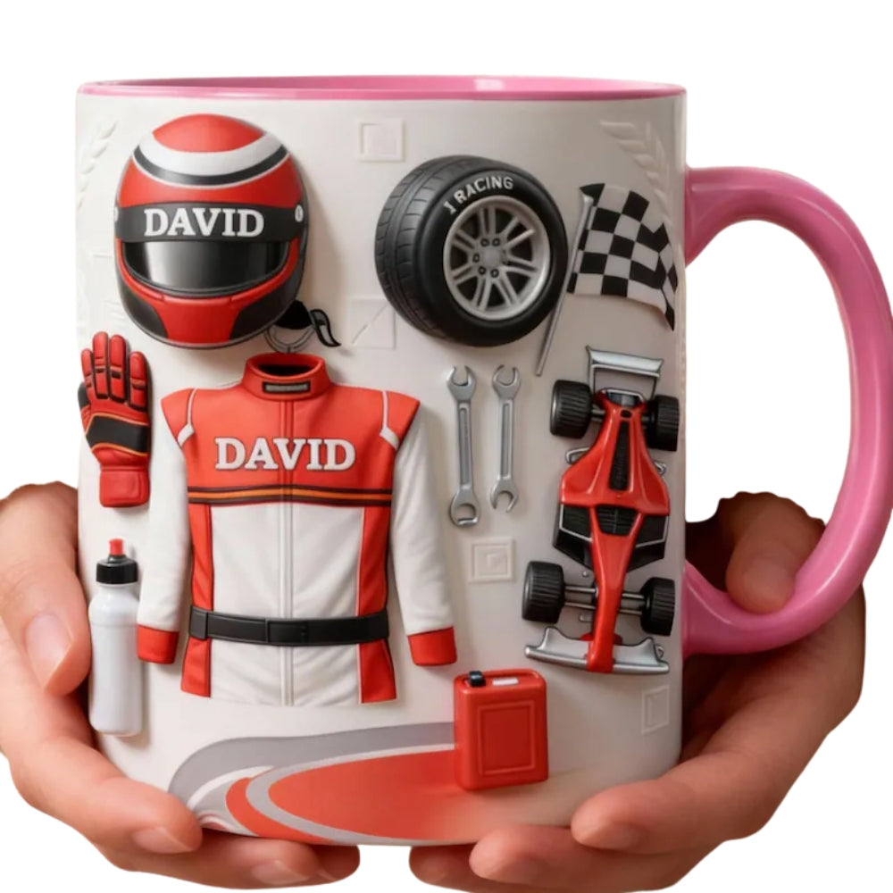 Custom Racing Coffee Mug, Personalized Motosport Lovers Mug ET0056