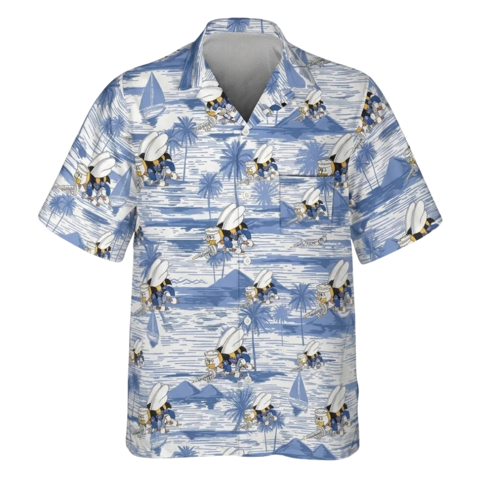 Seabees Aircraft Tropical Hawaiian Shirt For Men, Military Airplane Hawaiian Shirt HE0390