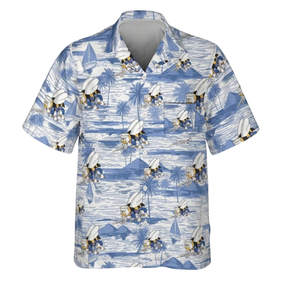 Seabees Aircraft Tropical Hawaiian Shirt For Men, Military Airplane Hawaiian Shirt HE0390