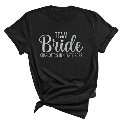 Team Bride The Bride Custom Bachelorette Matching T Shirts, Custom Hen Party Matching Shirts ET1026