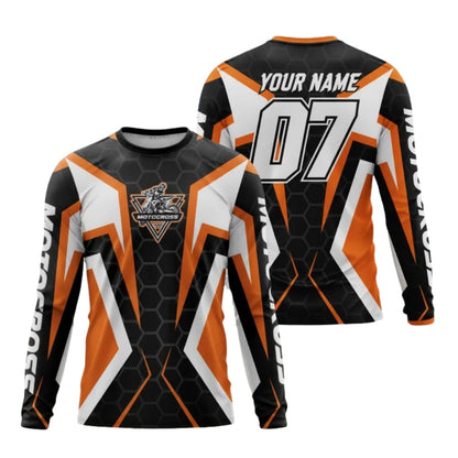 Custom Name Number Long Sleeve Motocross Racing Shirts Men, Motocross Jersey Custom ME0049