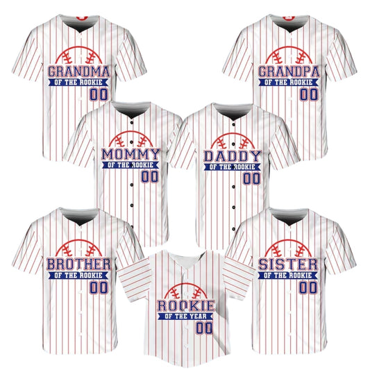 Personalized Rookie Of The Year Family Matching Baseball Jersey For Game Day, Custom Family Matching Baseball Shirts ET0698