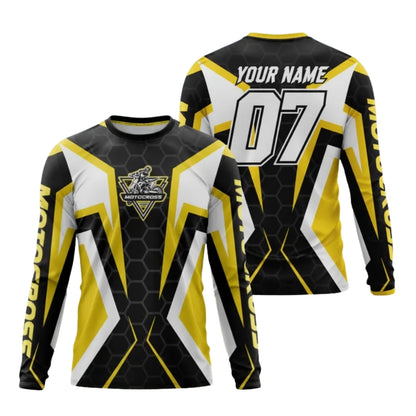 Custom Name Number Long Sleeve Motocross Racing Shirts Men, Motocross Jersey Custom ME0049