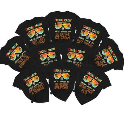 Custom Most Likely To Matching Family Cruise T Shirts, Custom Funny Cruise Shirts For Groups Family ET0106