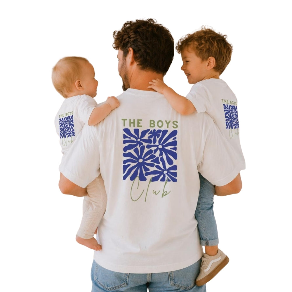 The Boys Club Flower Matching Son And Dad T Shirts, Father's Day Shirts For Dad Son ET0552