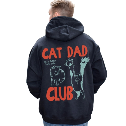 Cat Dad Club Hoodies, Funny Cat Hoodies For Dad 2D0961