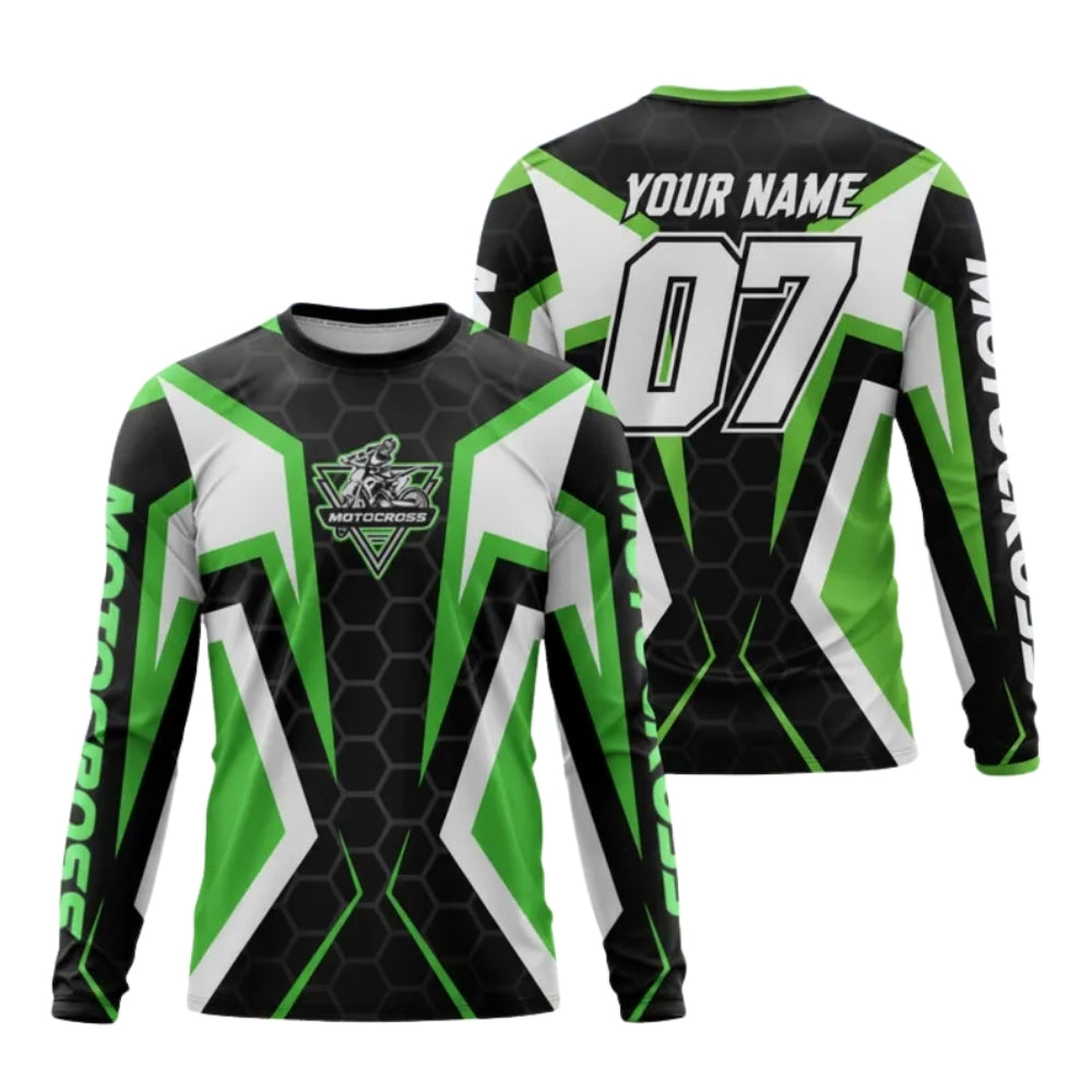 Custom Name Number Long Sleeve Motocross Racing Shirts Men, Motocross Jersey Custom ME0049