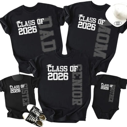Personalized Class Of Senior Matching Family T Shirts, Custom Family Graduation Matching Shirts ET1130