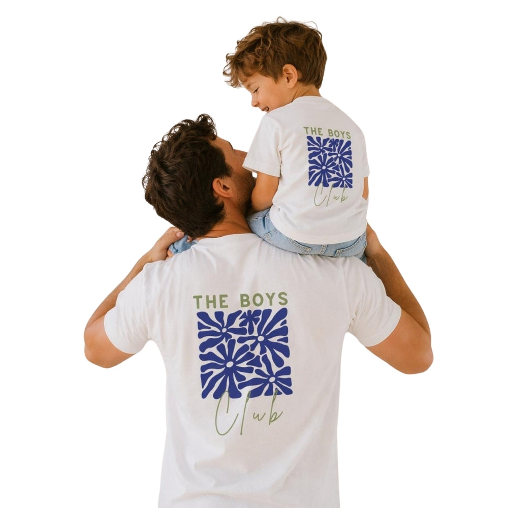 The Boys Club Flower Matching Son And Dad T Shirts, Father's Day Shirts For Dad Son ET0552