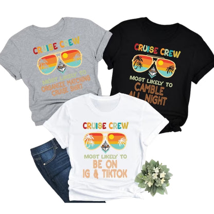 Custom Most Likely To Matching Family Cruise T Shirts, Custom Funny Cruise Shirts For Groups Family ET0106