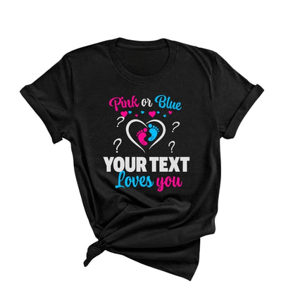 Pink Or Blue Custom Gender Reveal Matching Family T Shirts, Custom Baby Announcement Family Shirts ET0413