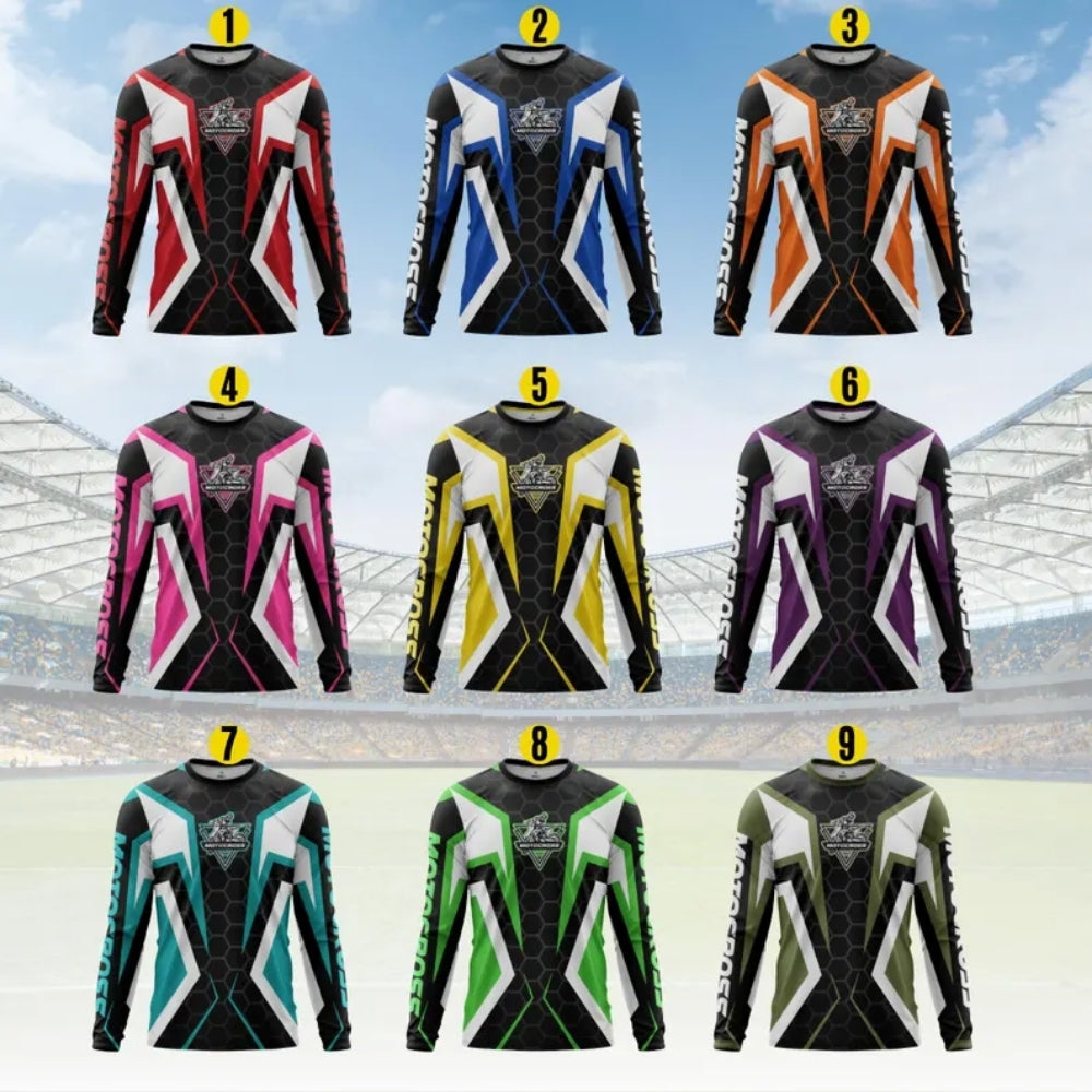Custom Name Number Long Sleeve Motocross Racing Shirts Men, Motocross Jersey Custom ME0049