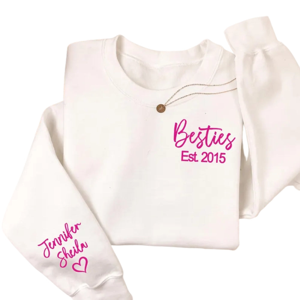 Custom Besties Sweatshirt, Custom Matching Best Friends Sweatshirts 2D0264