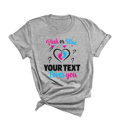 Pink Or Blue Custom Gender Reveal Matching Family T Shirts, Custom Baby Announcement Family Shirts ET0413