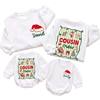 Custom Cousin Crew Christmas Sweatshirt, Custom Matching Christmas Cousin Sweatshirt ET1655
