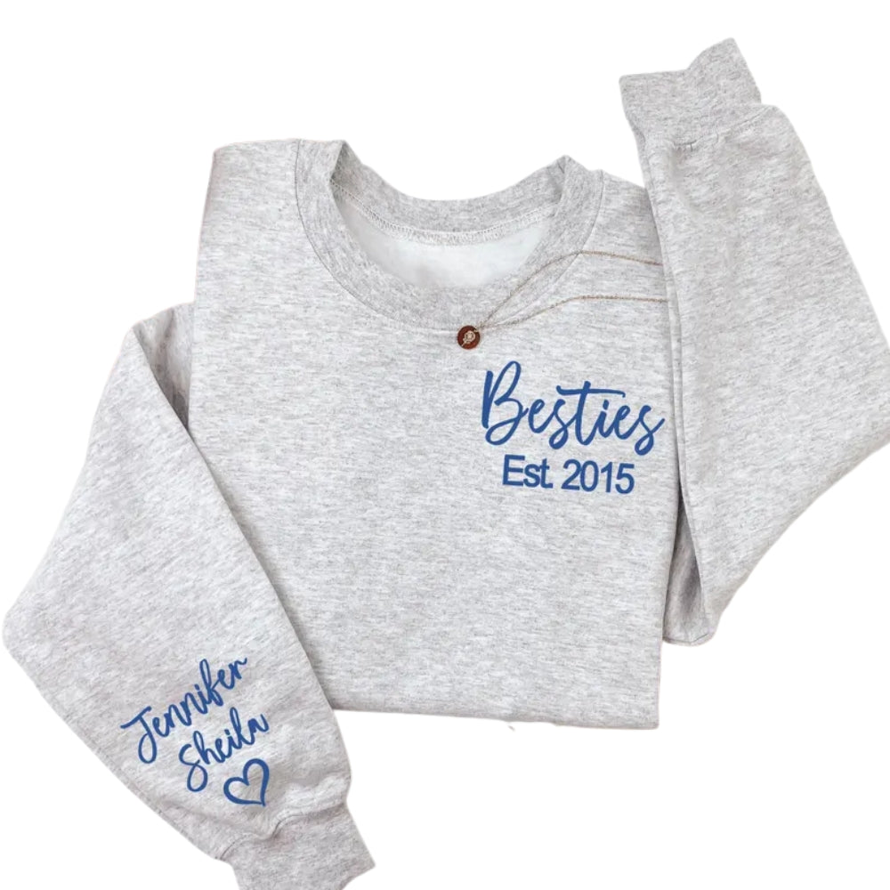 Custom Besties Sweatshirt, Custom Matching Best Friends Sweatshirts 2D0264