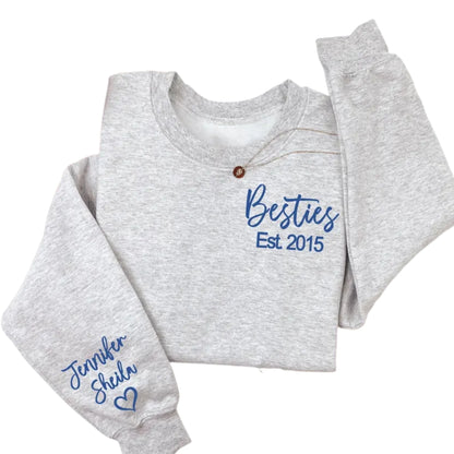 Custom Besties Sweatshirt, Custom Matching Best Friends Sweatshirts 2D0264