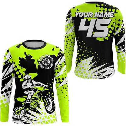 Live To Ride Custom Blue MX Jersey For Men, Custom Motocross Shirts MZ0009