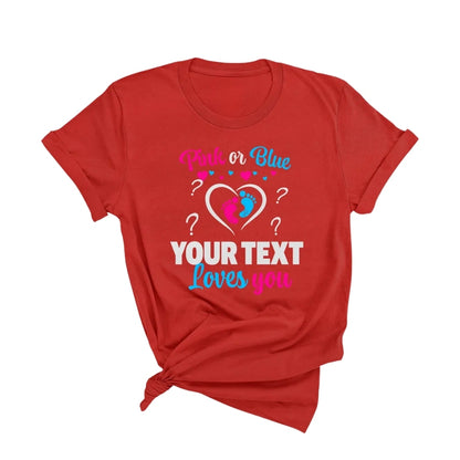 Pink Or Blue Custom Gender Reveal Matching Family T Shirts, Custom Baby Announcement Family Shirts ET0413