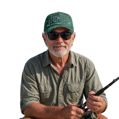 Reel Cool Grandpa Personalized Fishing Baseball 3D Printed Cap With Kid Names, Custom Father Day Fishing Cap For Dad Grandpa CP0493