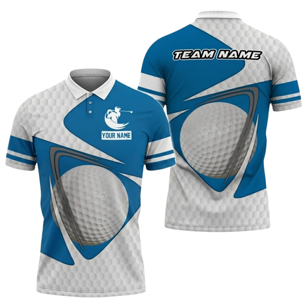 Custom Mens Team Golf Polo Shirt Black And White, Custom Golf Team Shirts GZ0307