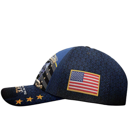 It Cannot Be Inherited Nor Can It Be Purchased I Have Earned It With My Sweat Blood And Tear 3D Baseball Cap, Thin Blue Line Police Officer US Flag Cap CP0116