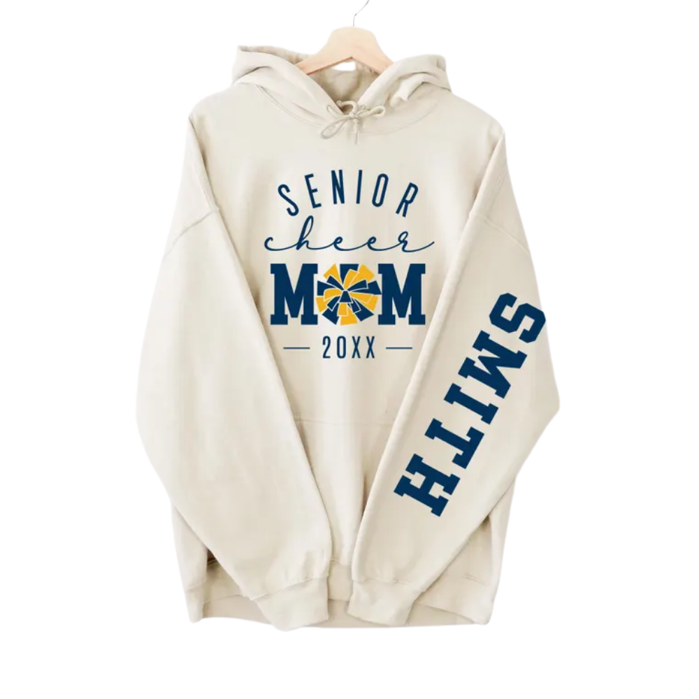 Personalized Senior Cheer Mom Hoodies, Custom Cheerleading Mom Hoodies 2D0979