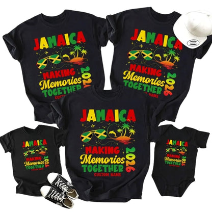 Custom Matching Jamaica Vacation Family T Shirts, Custom Jamaica Trip Matching Shirts For Family ET1132