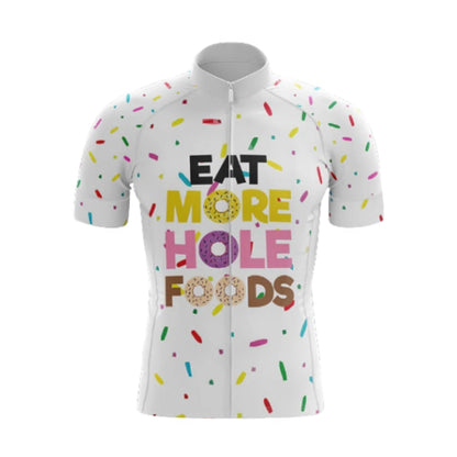 Eat More Hole Foods Donut Short Sleeve Cycling Jersey, Donut Cycling Jerseys CG0710