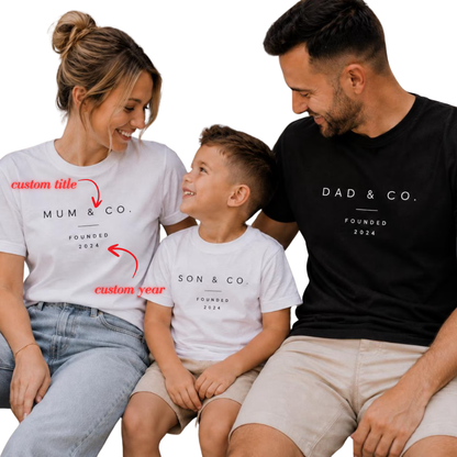 Personalized Co. Founded Family Matching T Shirt, Custom Family Shirts ET1233