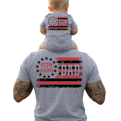 1776-2026 American Flag Custom Family Matching T Shirt, Personalized Matching 4th Of July Family Shirts ET1003