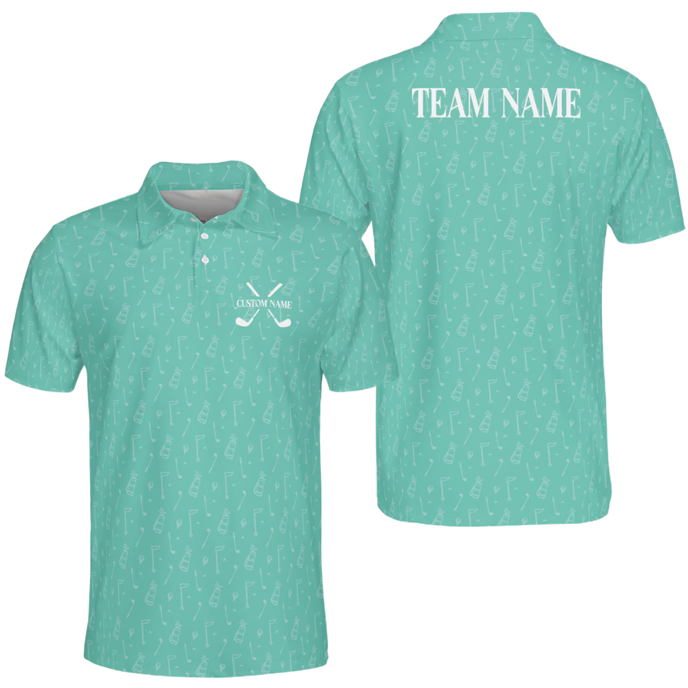 Custom Green Golf Polo Shirt For Men, Custom Team Golf Shirts GE0591