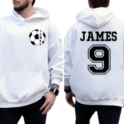 Custom Soccer Name Number Hoodie For Men, Custom Soccer Hoodie 2D0507