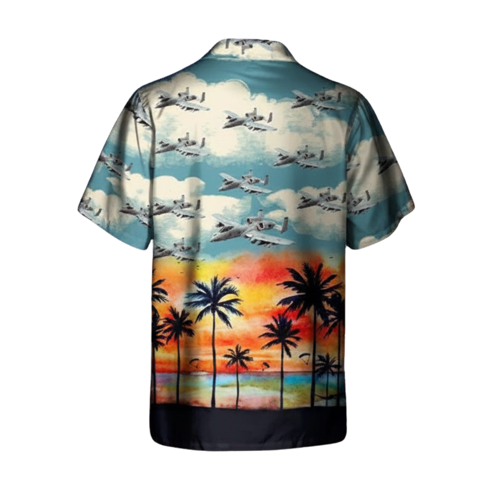 A-10 Warthog Tropical Hawaiian Shirt For Men, A-10 Warthog Hawaiian Shirts For Veteran HE0359