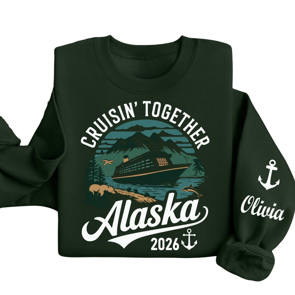 Family Alaska Trip Custom Matching Sweatshirt, Custom Alaska Cruise Family Sweatshirts ET1340