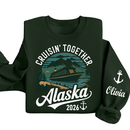 Family Alaska Trip Custom Matching Sweatshirt, Custom Alaska Cruise Family Sweatshirts ET1340