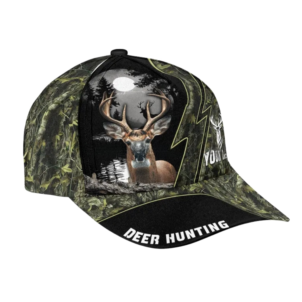 Custom Camo Deer Hunting Baseball Cap, Custom Deer Hunting Caps Hat CP0009