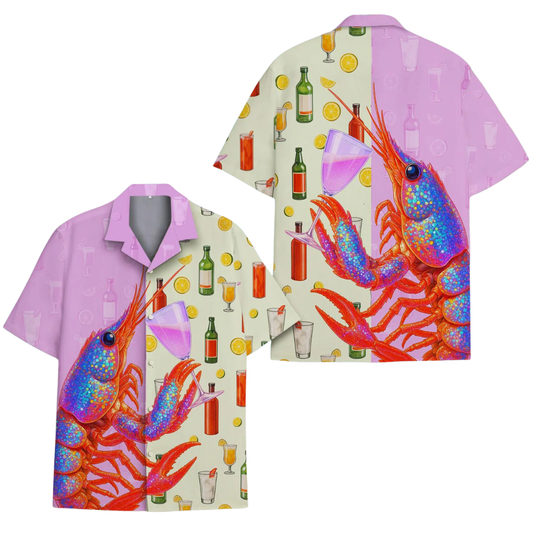 Lobster Cocktail Hawaiian Shirt For Men Women, Lobster Beach Hawaiian Shirts HE0351