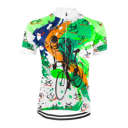 Custom Colorful Cycling Short Sleeve Jersey For Men, Custom Cycling Jersey CG0831