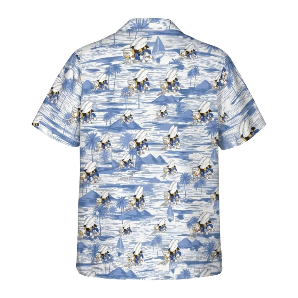 Seabees Aircraft Tropical Hawaiian Shirt For Men, Military Airplane Hawaiian Shirt HE0390
