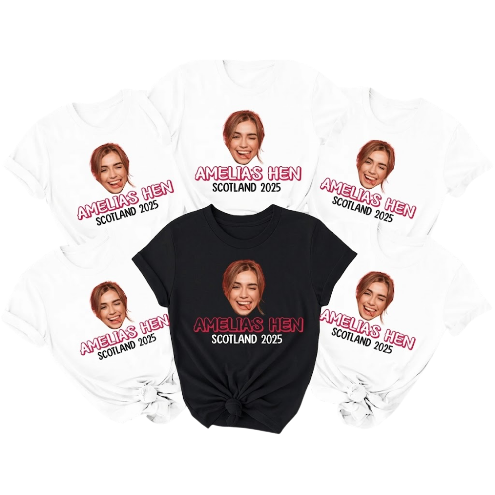 Custom Photo Bachelorette Matching T Shirts, Personalized Matching Bachelorette Party With Photo ET1025