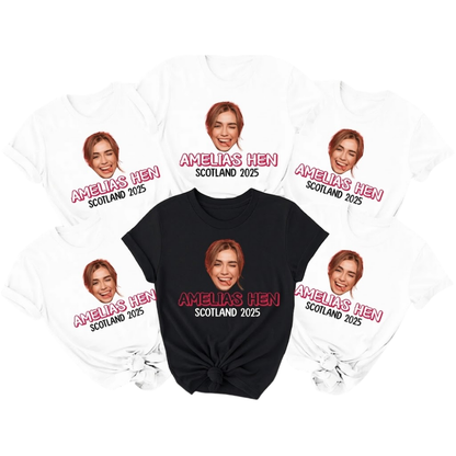Custom Photo Bachelorette Matching T Shirts, Personalized Matching Bachelorette Party With Photo ET1025