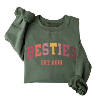 Bestie Custom Year Matching Sweatshirt, Custom Matching Best Friend Sweatshirts ET1374