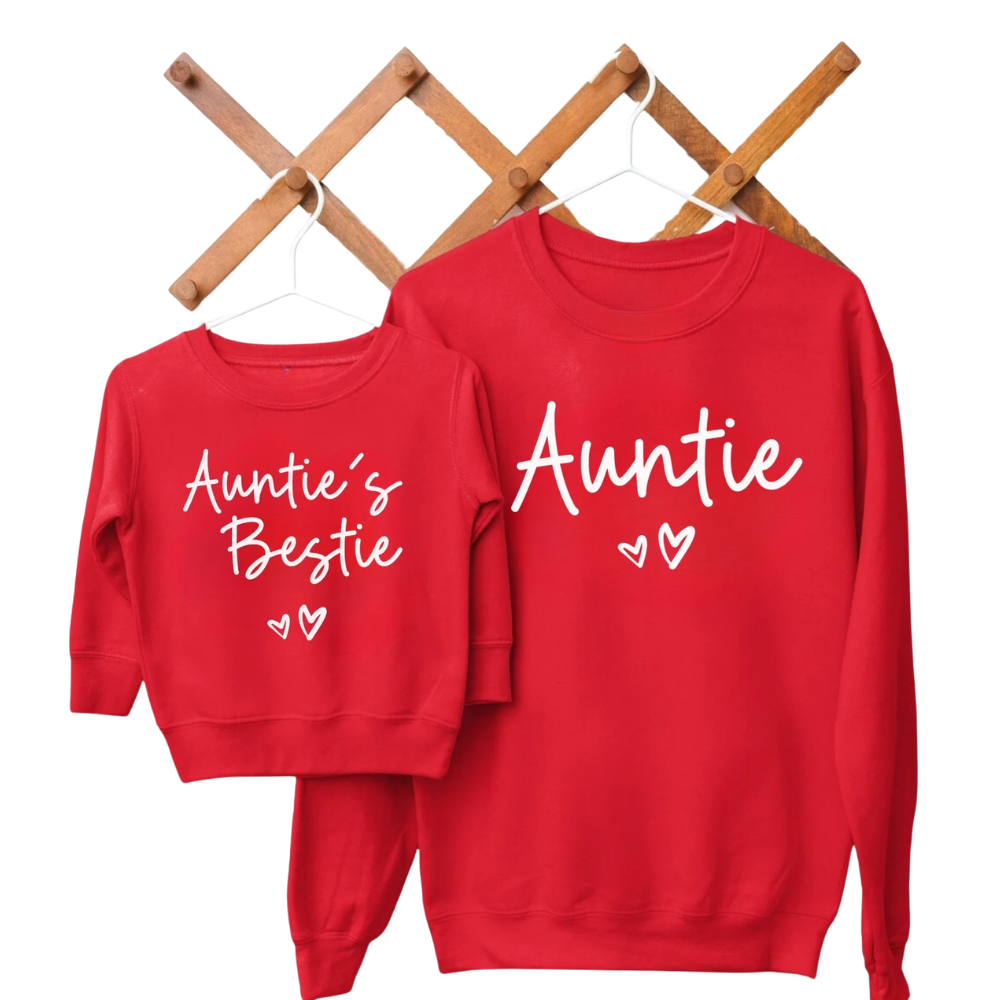 Auntie And Auntie's Bestie Matching Sweatshirt, Auntie Niece Nephew Sweatshirts ET1437