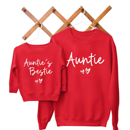 Auntie And Auntie's Bestie Matching Sweatshirt, Auntie Niece Nephew Sweatshirts ET1437