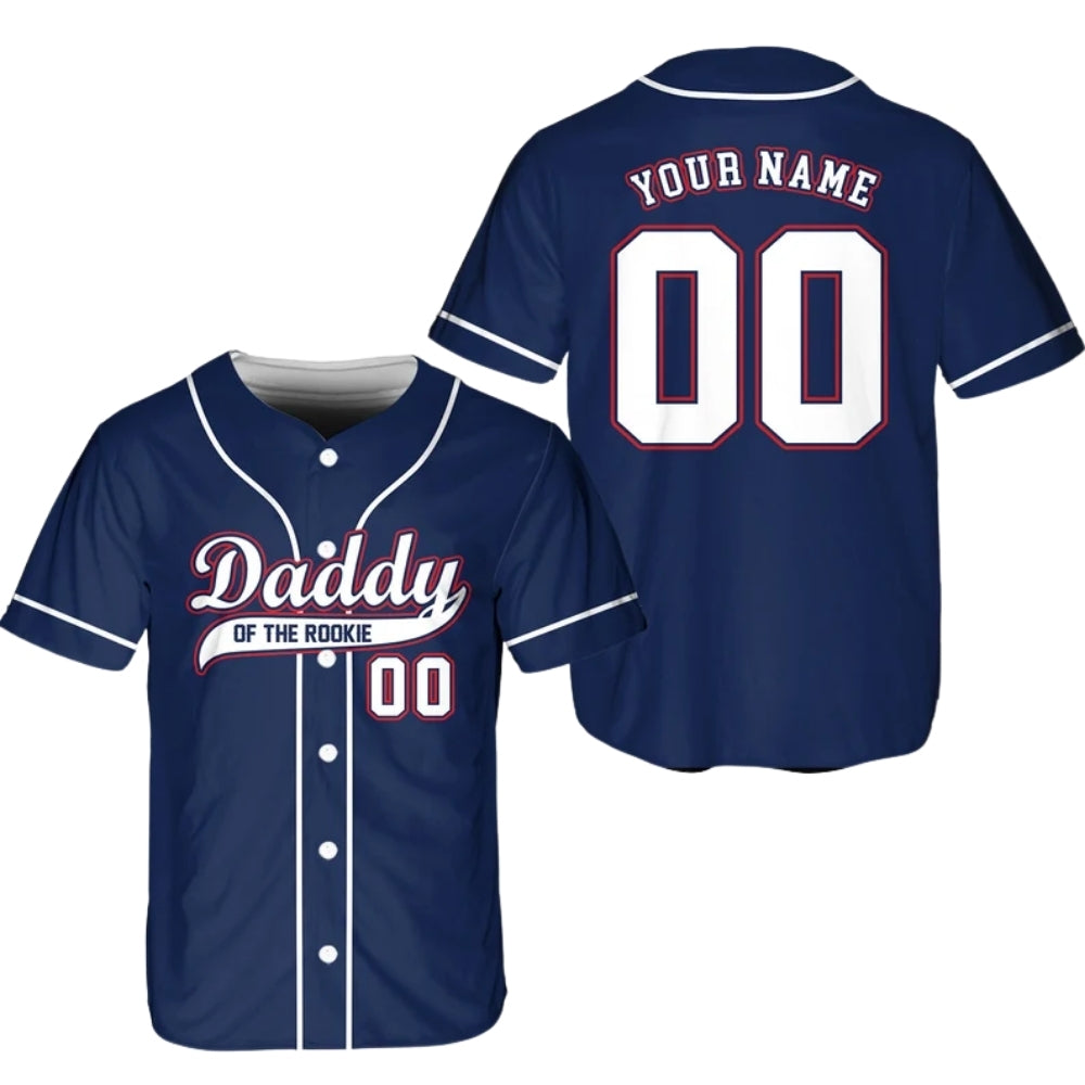 Rookie Of The Year Personalized Family Matching Baseball Jersey Blue, Custom Game Day Matching Family Baseball Shirts ET0699