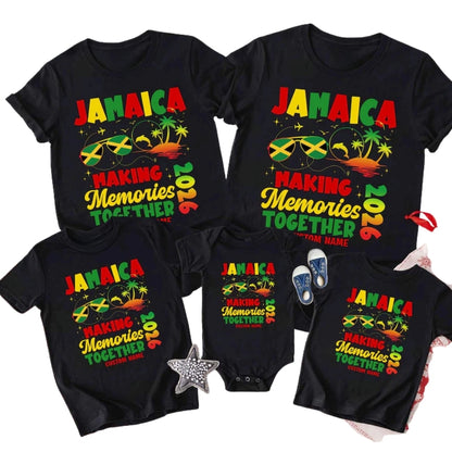 Custom Matching Jamaica Vacation Family T Shirts, Custom Jamaica Trip Matching Shirts For Family ET1132