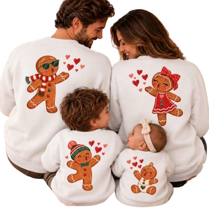 Gingerbread Christmas Family Sweatshirt Matching, Family Christmas Sweater ET1620