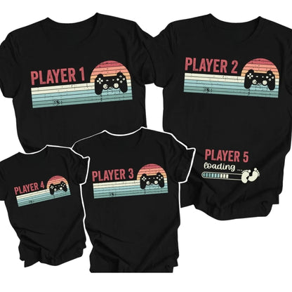 Gamer Pregnancy Announcement  Custom Matching Family T Shirts, Custom Baby Reveal Matching Shirts For Family ET0415